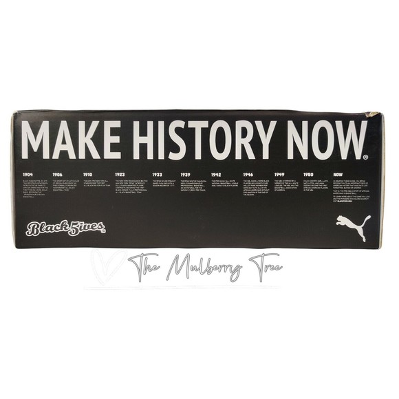 Puma Make History Now Clyde Mid x Black Fives Jr Sneaker Creme Brulee Size 7C 38 - Picture 9 of 12